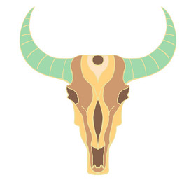 牛年老牛牛头图腾图片