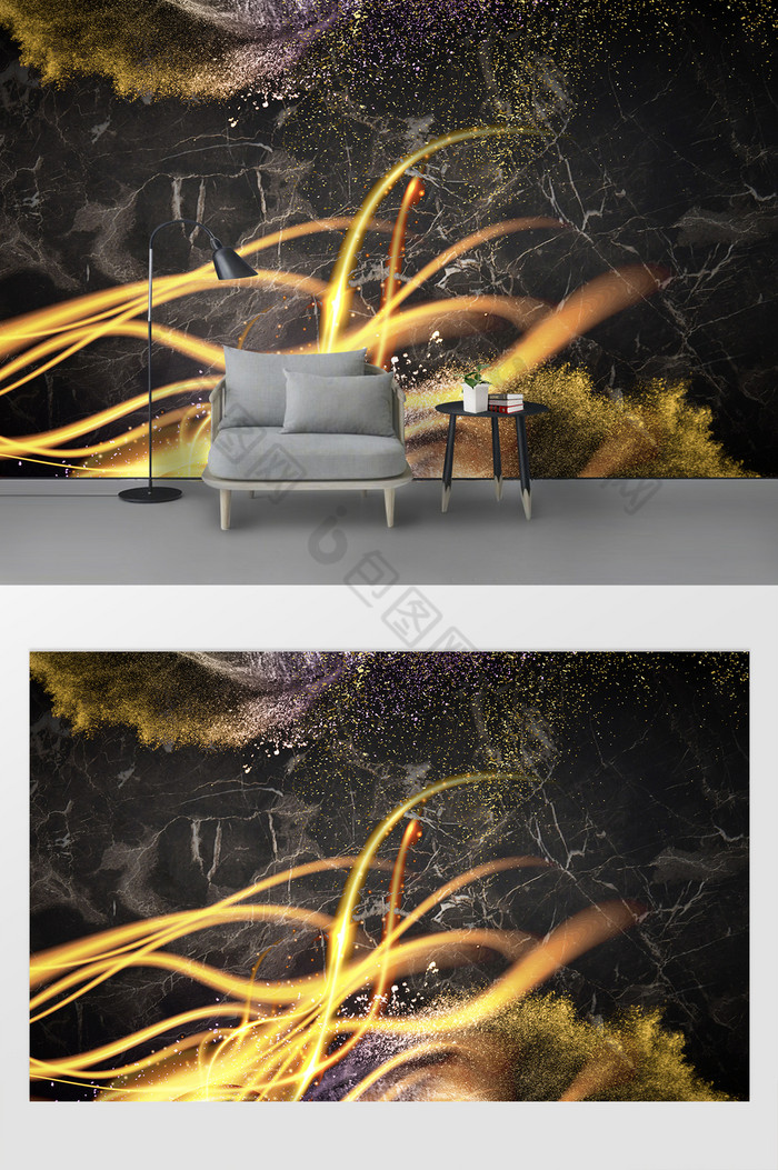 电视背景墙新中式抽象抽象背景墙图片