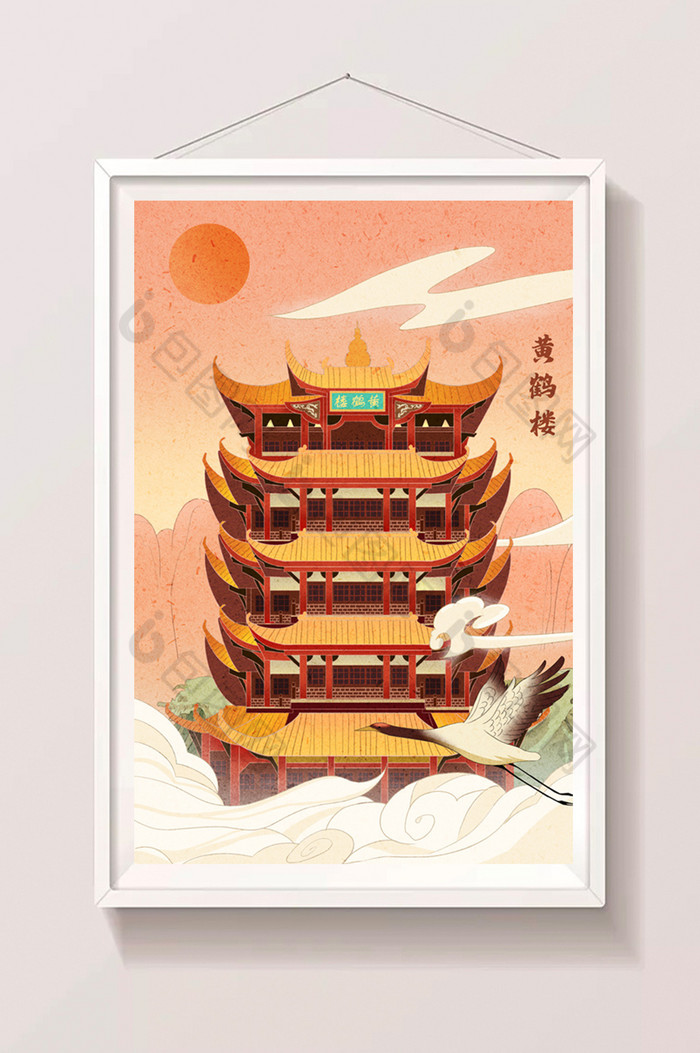 武汉黄鹤楼城市地标建筑古风中国四大名楼图片图片