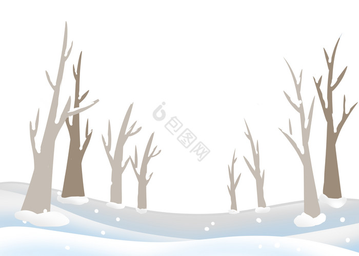 冬天冬季立冬树木雪景图片