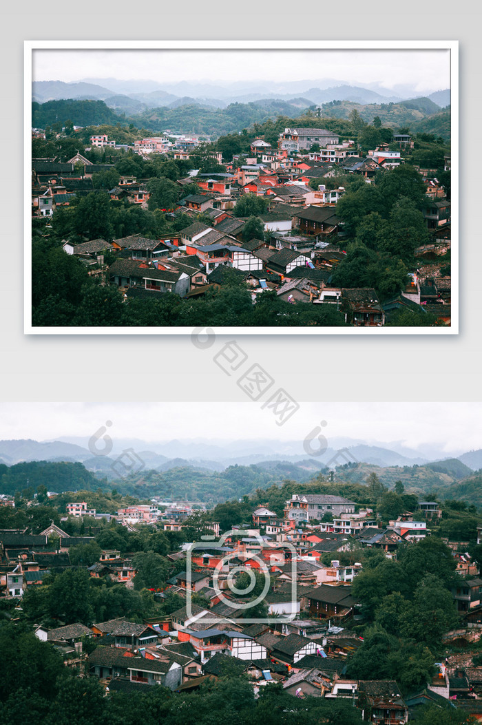 贵州青岩古镇全景