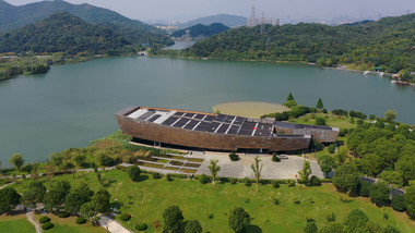 杭州市萧山跨湖桥遗址博物馆航拍视频