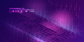 简约紫色商务科技抽象线条纹理背景