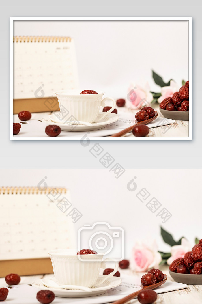 红枣牛奶冬季饮品清新时尚办公桌面图片图片