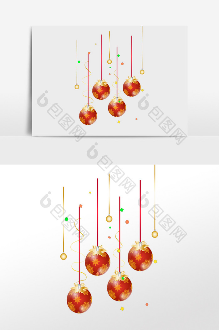 圣诞节红球挂饰装饰