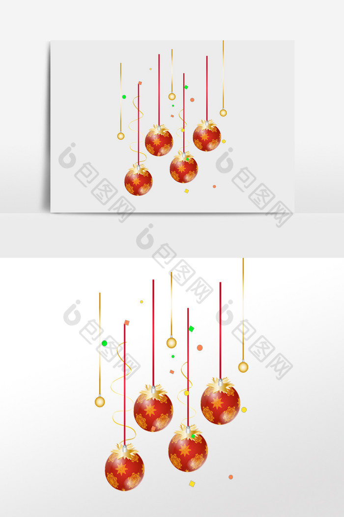 圣诞节红球挂饰装饰图片图片