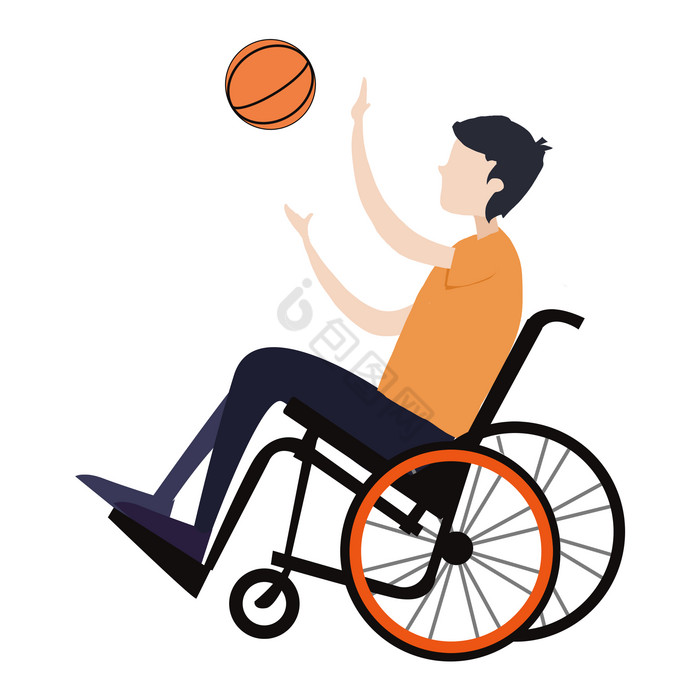 残疾人运动打篮球图片