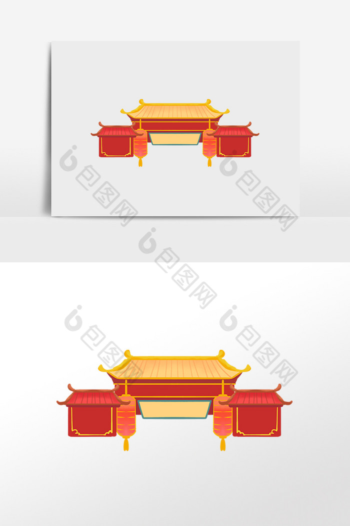 中式新年新春门头图片图片