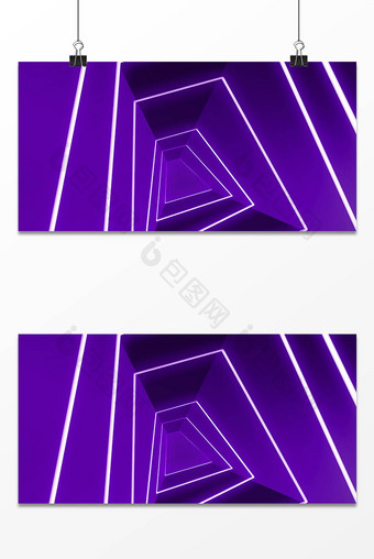 紫色朋克风商务科技炫彩背景图片