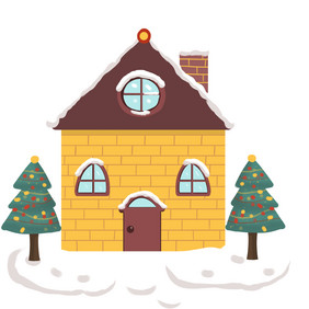 雪屋小房子圣诞节
