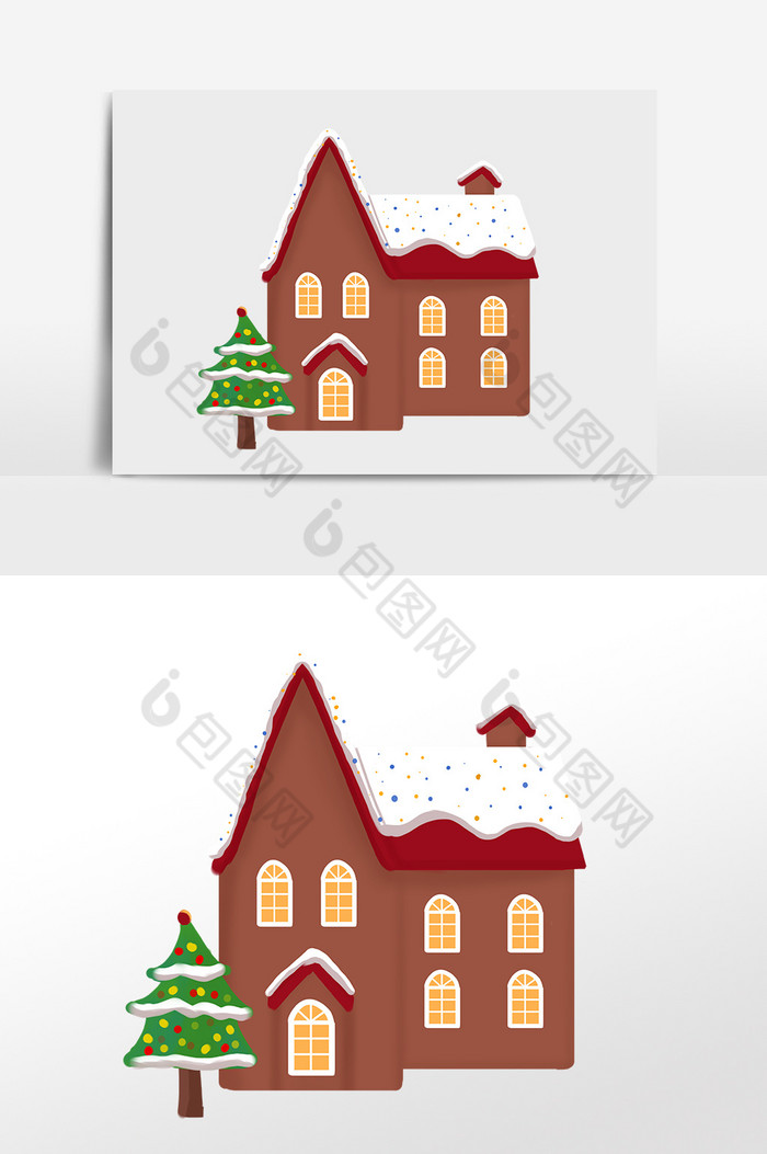 圣诞节小房子雪屋图片图片