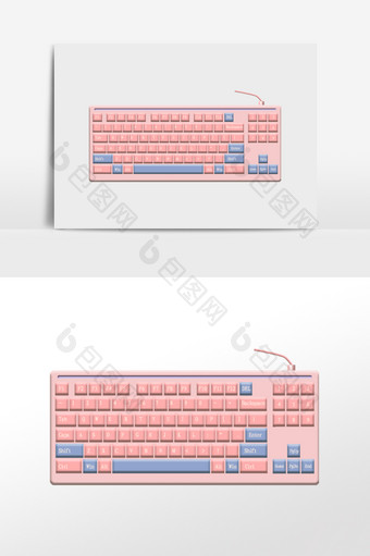 电子产品粉色电脑键盘图片