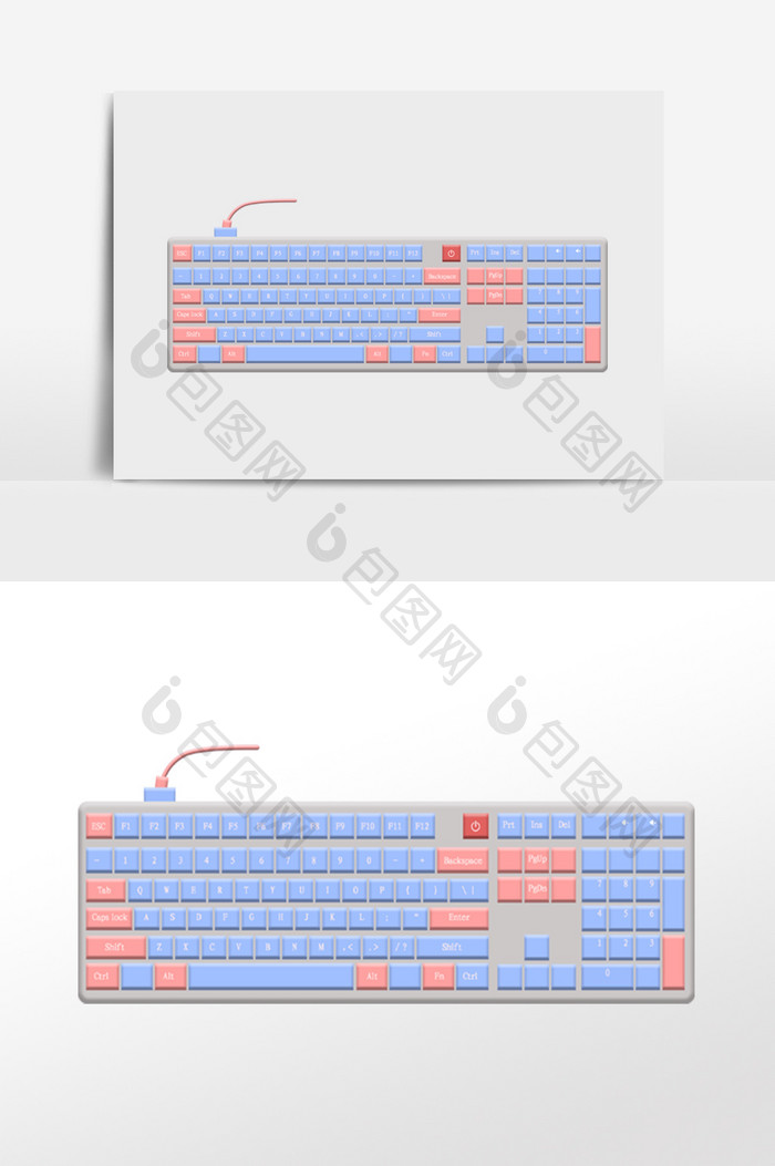 电子产品彩色电脑键盘