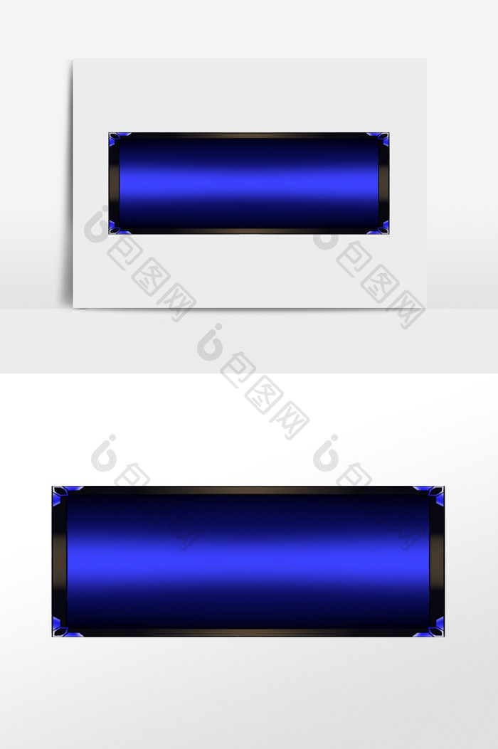 电竞游戏蓝色标题框