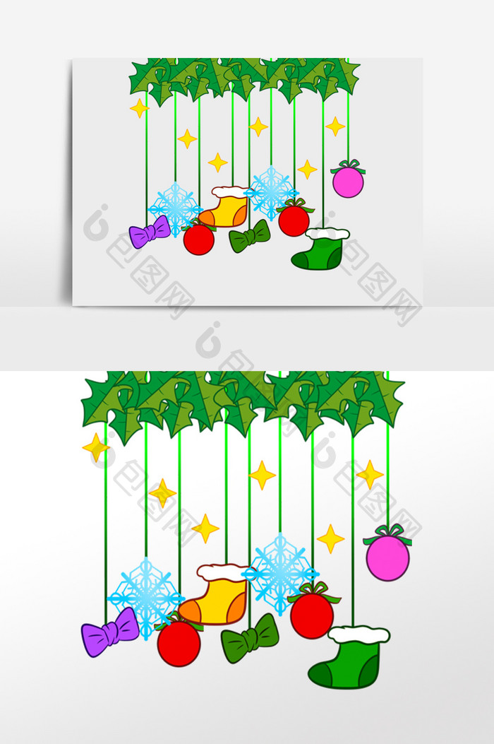 圣诞节绿色挂饰挂件