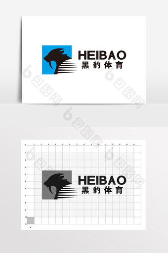 快递黑豹速递外卖体育用品LOGO标志VI图片