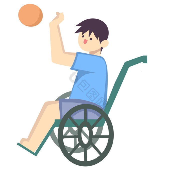 残疾人男孩打篮球图片