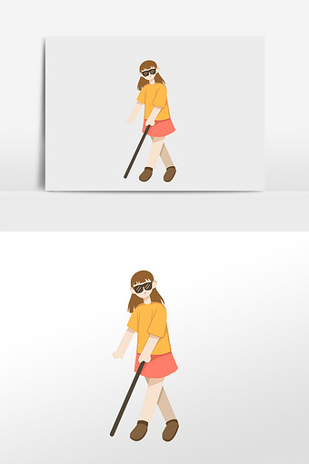 浏览本次作品的用户还可能对卡通,残疾人,盲人,女孩,卡通,手绘,插画