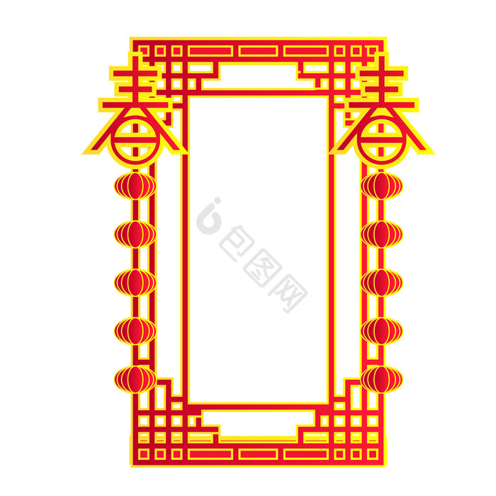 新春春节中式边框图片