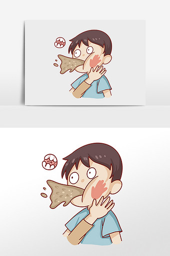 卡通可爱男孩打巴掌表情包图片下载