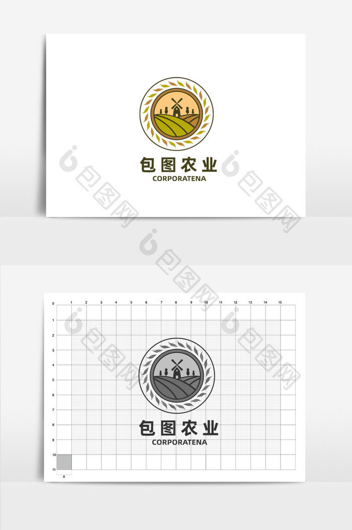 农业农林农田标志logo