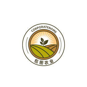 农民农业农林农田标志logo标志