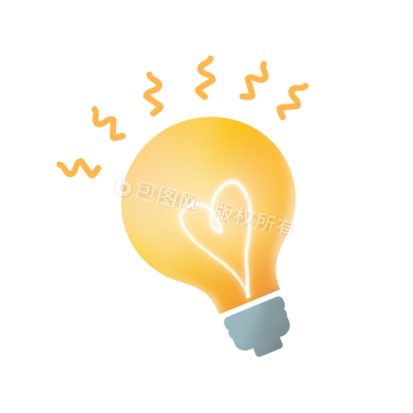 灵光一闪灯泡矢元素小动画动图gif