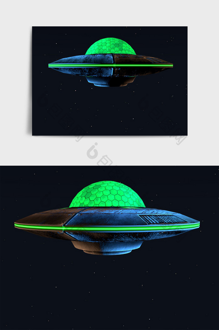 发光的不明飞行物c4d产品模型
