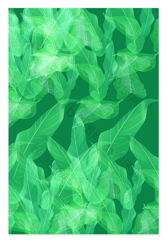 绿色小清新纹理质感树叶背景