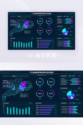 深色科技电商可视化数据界面