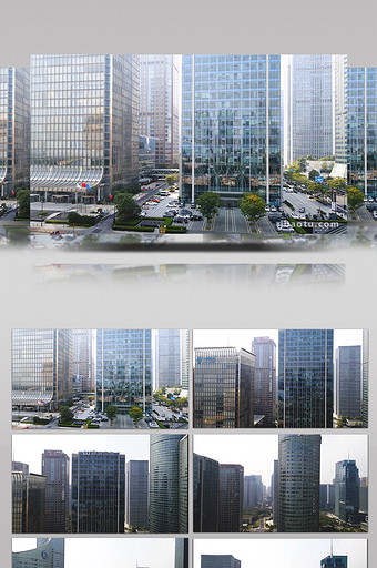 航拍杭州钱江新区cbd大楼图片