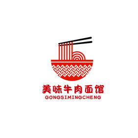 美味餐饮美食牛肉面馆logo