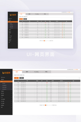 后台管理列表详情表格界面