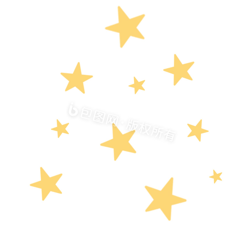 黄色星星闪亮动态小动画GIF图片
