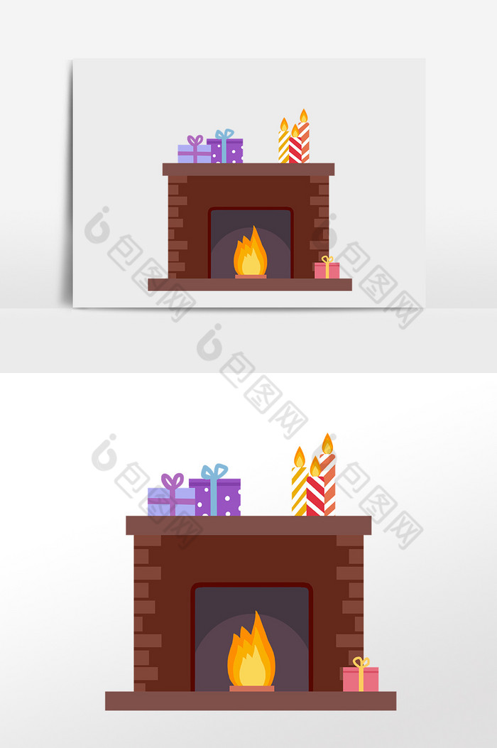圣诞节圣诞礼物壁炉图片图片