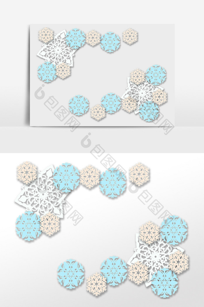 冬天冬季雪花剪纸