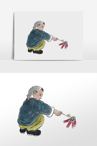 过年放鞭炮图片