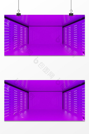梦幻紫色立体电商空间科技背景图片
