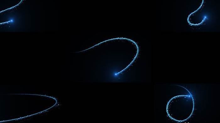 5组粒子特效转场装饰光线动画素材