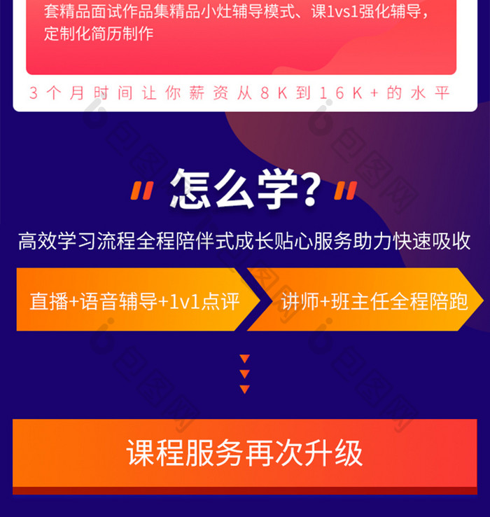 炫彩ui技能提升PS在线课堂教育H5长图