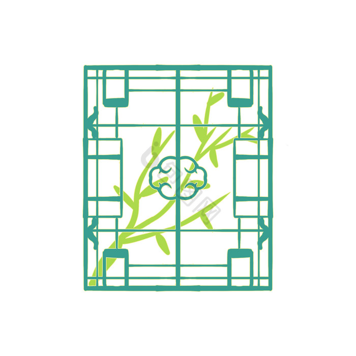 中式窗格镂空花纹图片