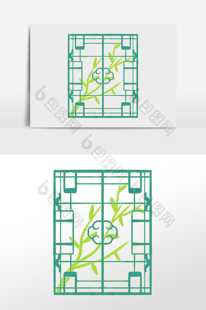 中式窗格镂空花纹图片图片