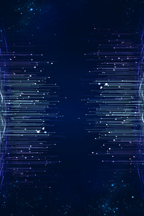 蓝色炫酷星空光线数据光波背景