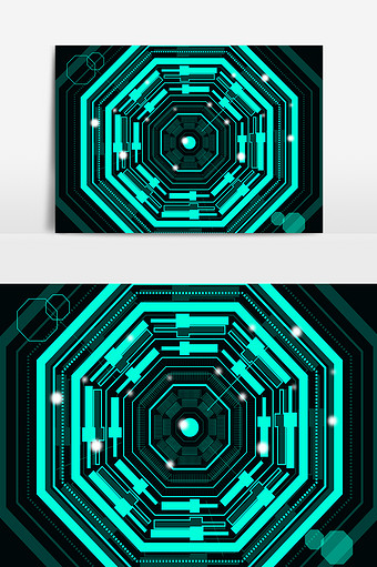 几何炫光背景高科技