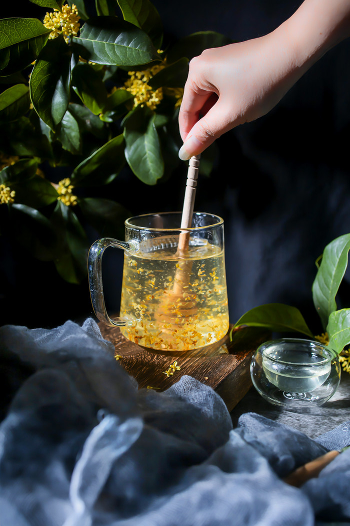 自制的桂花茶，养生茶图片