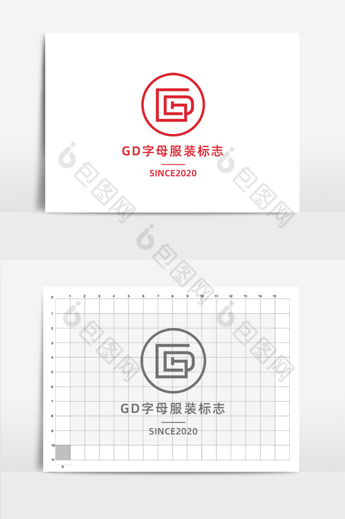 服装字母gd标志logo