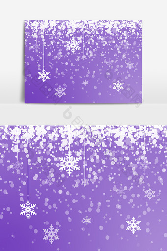 冬天冬季雪花紫色雪景图片