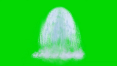 绿幕抠像瀑布流水展示合成素材