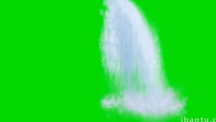 绿幕抠像瀑布流水展示合成素材