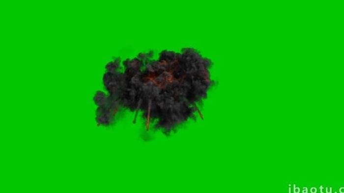 绿幕抠像元素爆破烟雾合成素材